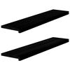 vidaXL trappem&aring;tter 2 stk. brunsort 110x25x2 cm massivt egetr&aelig;