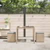 vidaXL havestole med hynder 2 stk. 40x40x43 cm polyrattan beige
