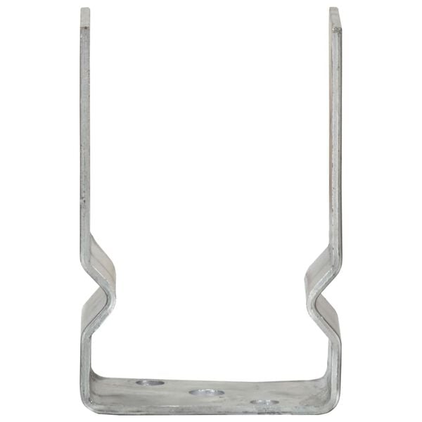 vidaXL jordankre 12 stk. 9x6x15 cm galvaniseret st&aring;l s&oslash;lvfarvet