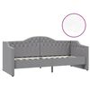 vidaXL daybed med madras og USB 90x200 cm stof lysegr&aring;