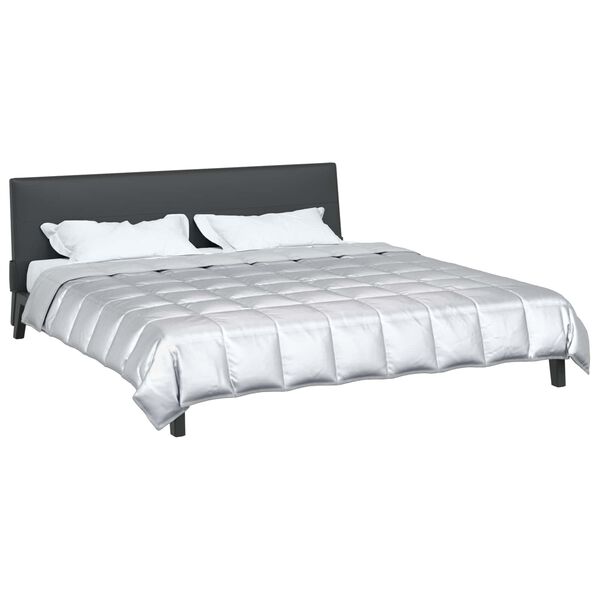 vidaXL Hel&aring;rs dyne S&oslash;lv 240 x 200 cm Satin og Mikrofiber