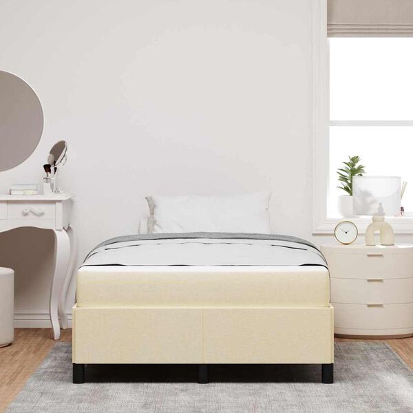 vidaXL Box spring seng Creme 120 x 190 cm Stof