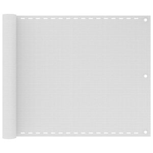 vidaXL Balkonafsk&aelig;rmning HDPE 75x400 cm hvid