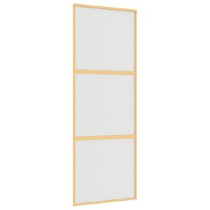 vidaXL skyded&oslash;r 76x205 cm matteret sikkerhedsglas og aluminium gylden
