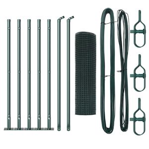 vidaXL Svejset Tr&aring;dhegn med Betonsokkel 10 x 0,6 m PVC-belagt st&aring;l