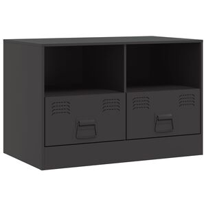 vidaXL tv-bord 67x39x44 cm st&aring;l sort
