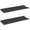 vidaXL Sv&aelig;vende hylde V&aelig;gmonteret 2 pcs Sort 60 x 18 x 2,5 cm St&aring;l
