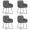 vidaXL Spisestole 4 pcs Velour (V) M&oslash;rkegr&aring; 59 x 56,5 x 86 cm