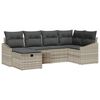 vidaXL Sofa S&aelig;t 6 stk. Lys Gr&aring; og Gr&aring; polyrattan