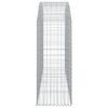 vidaXL buet gabionkurv 200x50x120/140 cm galvaniseret jern
