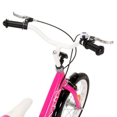 vidaXL børnecykel 16 tommer sort og pink