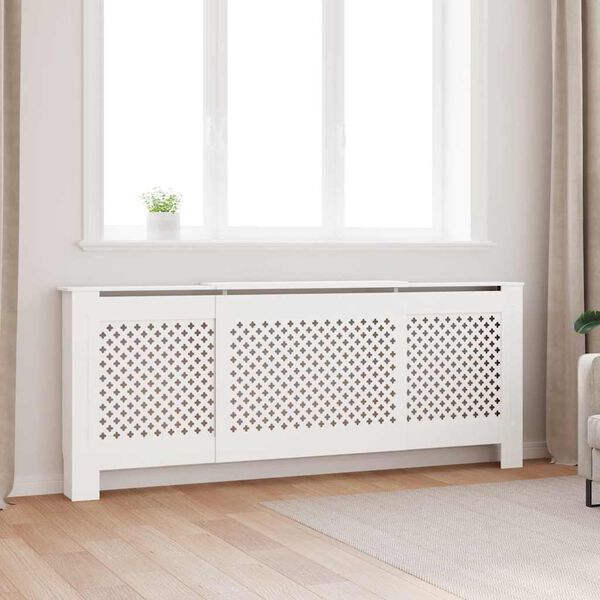 vidaXL radiatorskjuler 205 cm MDF hvid