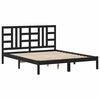 vidaXL sengeramme 160x200 cm massivt tr&aelig; sort