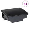 vidaXL musef&aelig;lder 4 stk. 23x19x9,5 cm sort