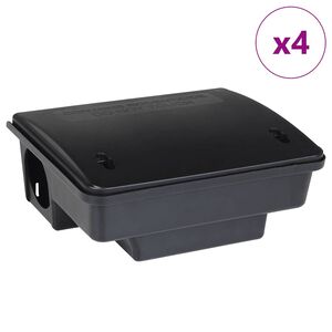 vidaXL musef&aelig;lder 4 stk. 23x19x9,5 cm sort