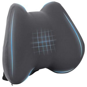 vidaXL Rygpude med pude Indstillelig Gr&aring; 40 x 32 x 14 cm Polyester