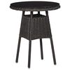 vidaXL havestole 2 stk. med tebord polyrattan sort