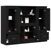 vidaXL Highboard Sort eg 132 x 35,5 x 103,5 cm Konstrueret træ