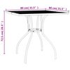 vidaXL spisebordssæt til haven 5 dele stål antracitgrå