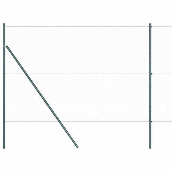 vidaXL Hegn med stolper Gr&oslash;n 1.5 x 10 m PVC-belagte st&aring;l