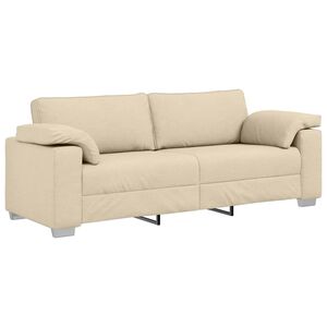vidaXL Sofa Creme 219 x 80 x 82 cm Stof