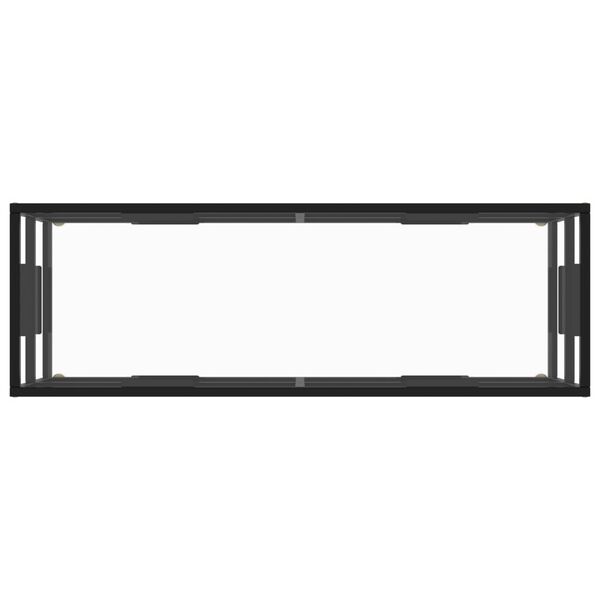 vidaXL tv-bord 120x40x40 cm hærdet glas sort