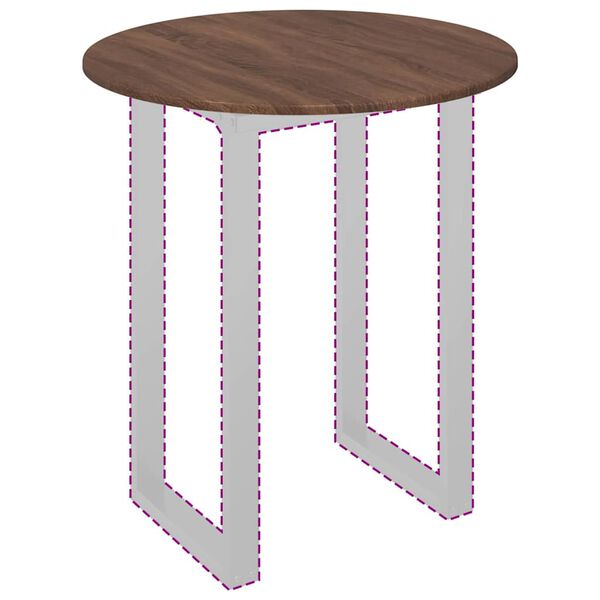 vidaXL Bordplade Brun eg 70 x 70 x 1,5 cm Konstrueret tr&aelig;