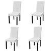 vidaXL stolebetræk i stretch 4 stk. hvid