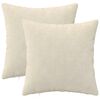 vidaXL Pude med pude HEERLEN 2 stk. Cremefarvet Mikrofiber Fleece