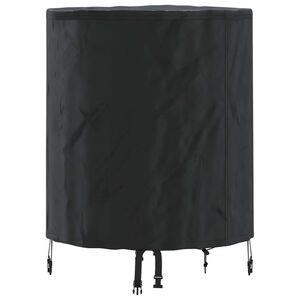 vidaXL Bordd&aelig;kke 62 x 62 x 70 cm Stof Rund Vandt&aelig;t Sort