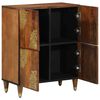 vidaXL Sideboard med hylde Brun 60 x 33 x 75 cm Massivt mangotr&aelig;