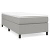 vidaXL Boxspring sengeramme Lysegr&aring; 90x200 cm Stof