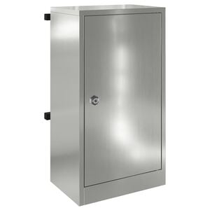 vidaXL postkasse med opbevaring Sort 30 x 20 x 55 cm Galvaniseret st&aring;l