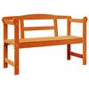 vidaXL Udend&oslash;rs b&aelig;nk 2 -Seater 119 x 44 x 76 cm Massiv fyrretr&aelig; Brun