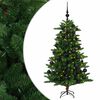 vidaXL Kunstig juletr&aelig; med kugler 120 cm 150 LED'er Varm hvid