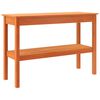 vidaXL Konsolbord Voksbrun 110 x 40 x 75 cm Massivt fyrretr&aelig;