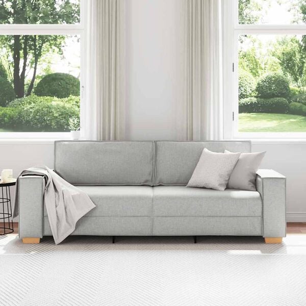 vidaXL 3-personers sofa skygr&aring; 220x78x84 cm stof