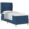 vidaXL Box spring seng med hovedg&aelig;rde Bl&aring; 200 x 80 cm Stof