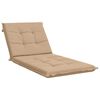 vidaXL Solseng Pude GEMERT 100% polyester Sandfarvet 190 x 70 x 9 cm