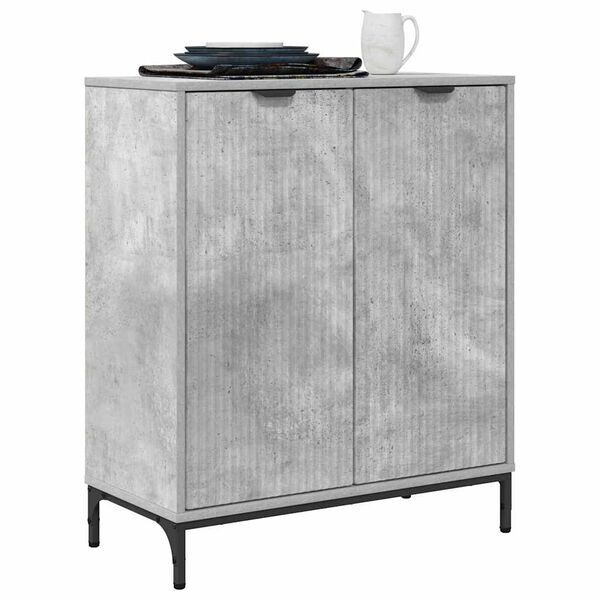 vidaXL Sideboard Beton Gr&aring; 69,5 x 33 x 82 cm Konstrueret tr&aelig;