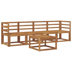 vidaXL Udend&oslash;rs sofagruppe 5 pcs Naturfarvet Massivt Akacietr&aelig;