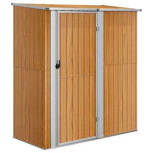 vidaXL haveskur 180,5x97x209,5 cm galvaniseret st&aring;l tr&aelig;look