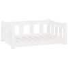vidaXL Hundeseng 75,5 x 55,5 x 28 cm Hvid