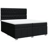 vidaXL kontinentalseng med madras 200x200 cm stof sort