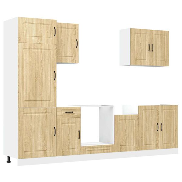 vidaXL 7 dele k&oslash;kkenskabss&aelig;t Kalmar sonoma-eg konstrueret tr&aelig;