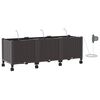 vidaXL Havekrukke med vanding og hjul 3 stk. Brun 120 x 40 x 43,5 cm