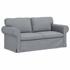 vidaXL Sofa 2 pcs Lysegr&aring; 175 x 82 x 80 cm Stof