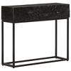 vidaXL konsolbord 90x30x76 cm massivt mangotr&aelig; og jern sort