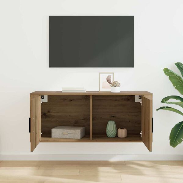 vidaXL V&aelig;gmonteret TV Skab Artisan Egetr&aelig; 100 x 34,5 x 40 cm