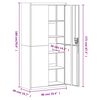 vidaXL arkivskab 90x40x220 cm stål hvid